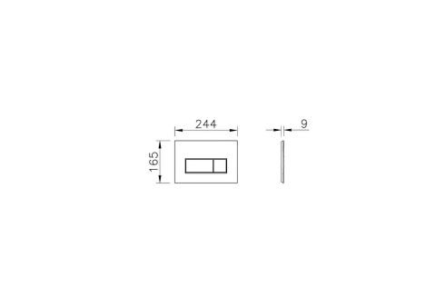 VİTRA Root Square Kumanda Paneli, Parlak Krom