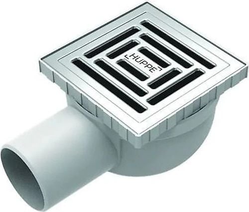 Hüppe Master X 10x10 Paslanmaz Çelik Izgaralı YER SİFONU MAT KROM