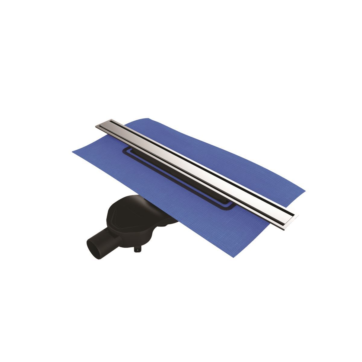 VİTRA Eco-Flow DK 100 Yandan Çıkışlı 40cm Mat Krom Duş Kanalı