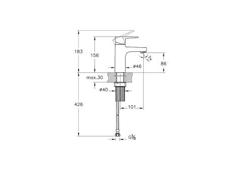 ARTEMA Flow Square Lavabo Bataryası A43044