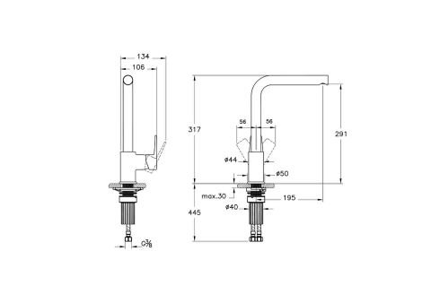 ARTEMA Flow Square Eviye Bataryası A43396